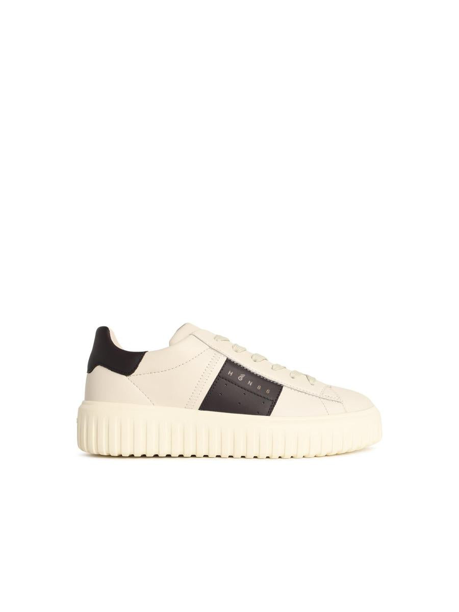 Hogan – Weiße Leder-Sneaker „H-Streifen“