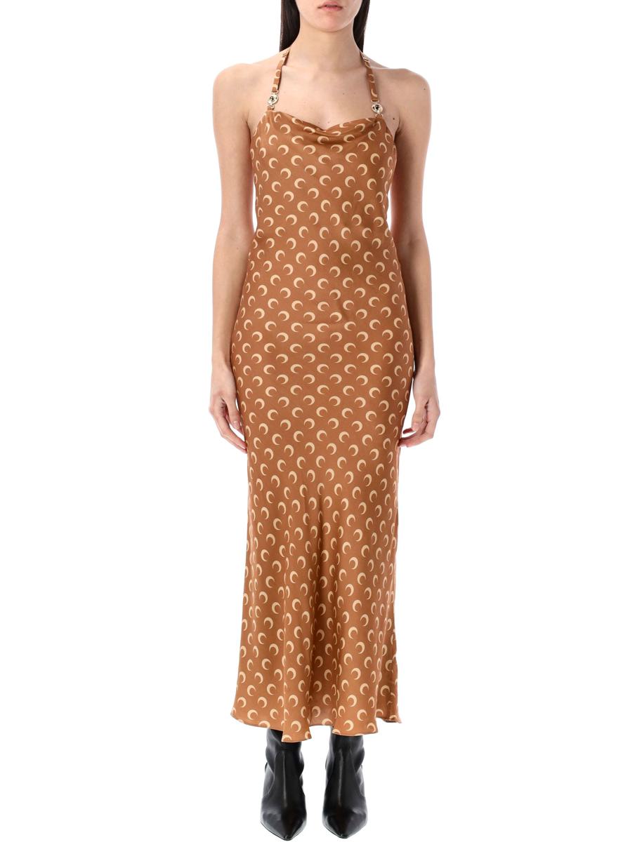 Marine Serre Moon Langes Unterkleid aus Satin