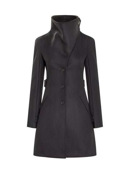 Courrèges Courrèges Wollmantel mit asymmetrischem Kragen