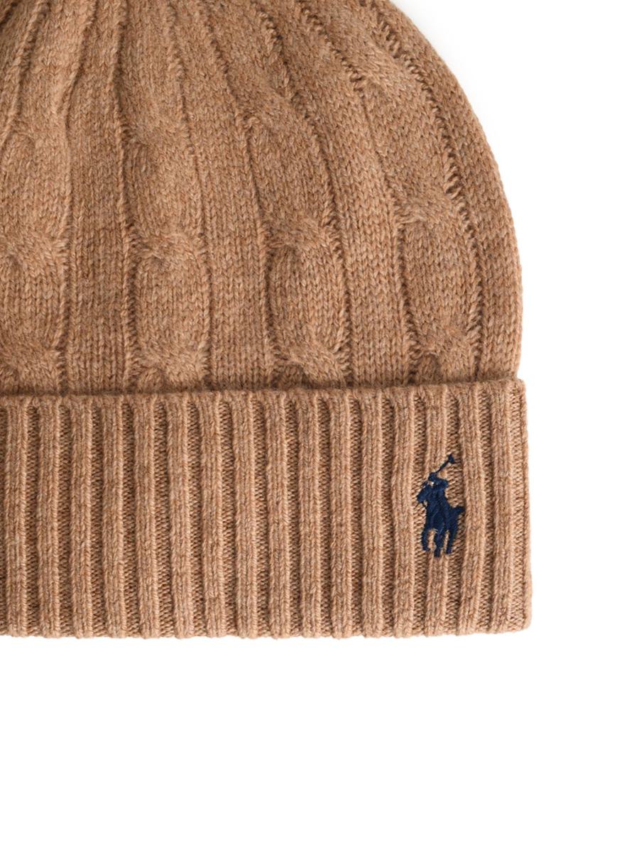 Polo Ralph Lauren – Beige Beanie aus Wollmischung