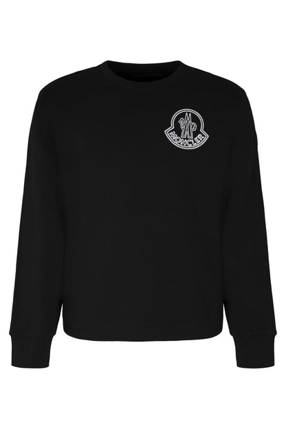 Moncler Baumwoll-Sweatshirt mit Rundhalsausschnitt