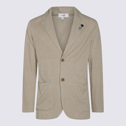 Lardini – Beigefarbener Leinenblazer