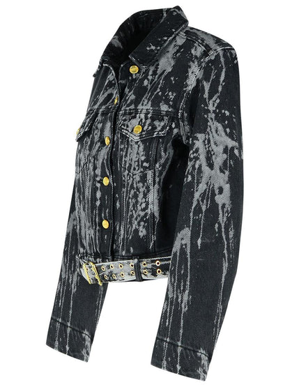 Schwarze Jeansjacke von Ganni