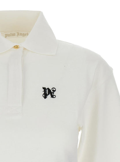 Weißes Crop-Shirt aus Baumwolle für Damen