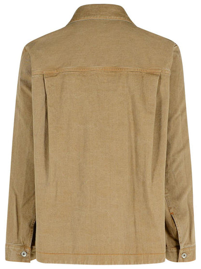 Beige Jeansjacke von Sacai
