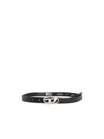 Diesel – B-1Dr Strass 20 – Schwarzer Ledergürtel