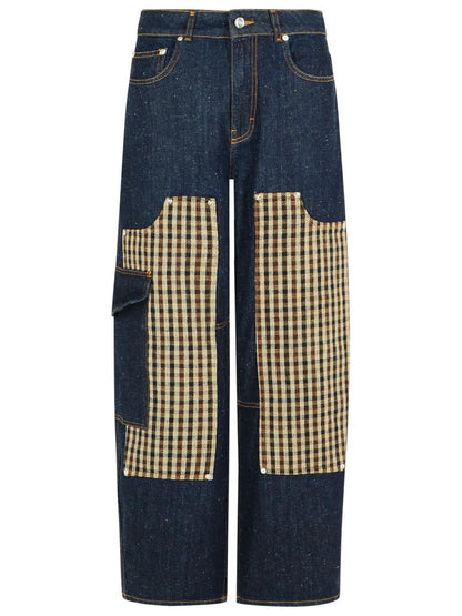 Marineblaue Baumwolljeans von Ganni