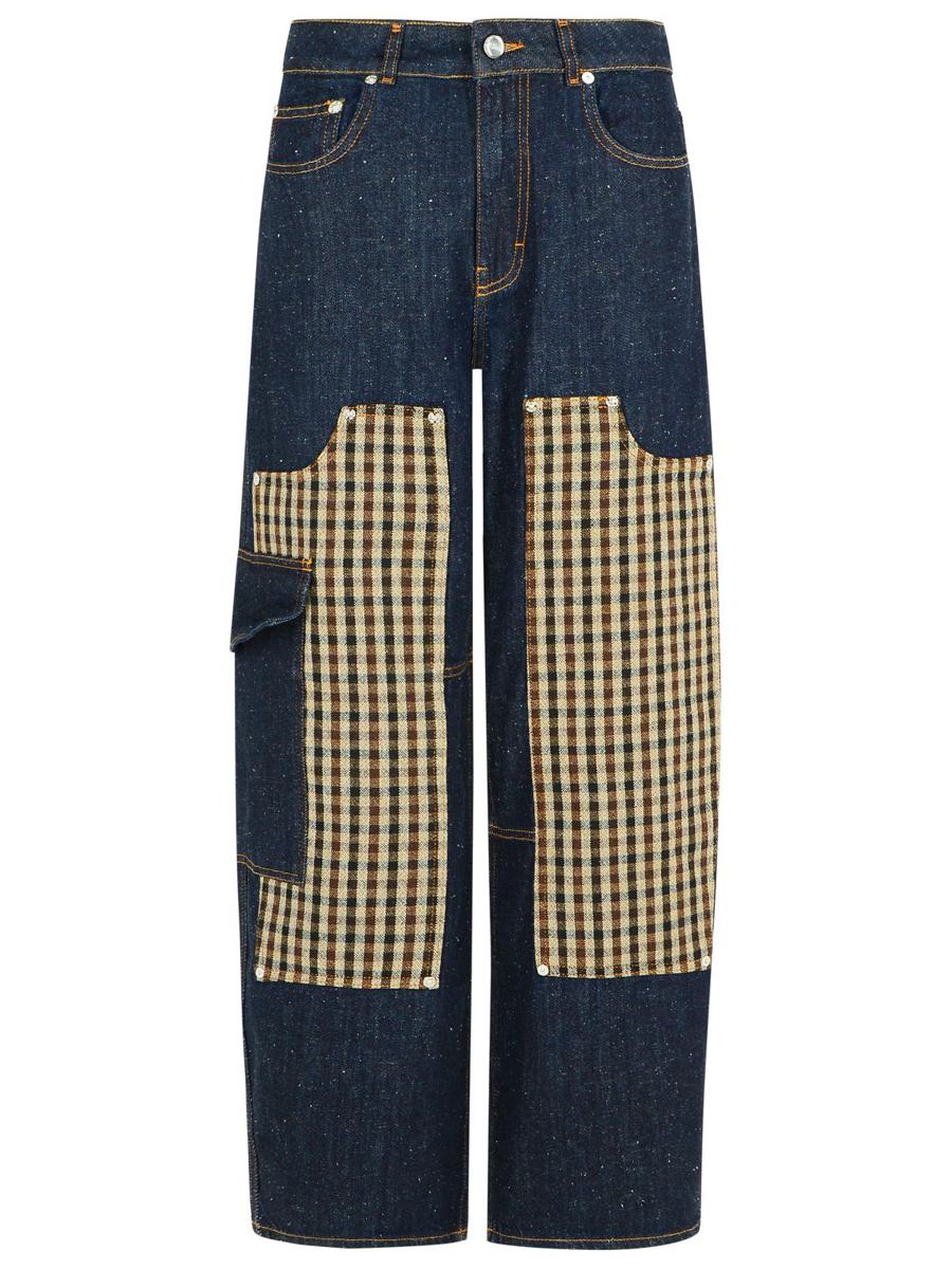 Marineblaue Baumwolljeans von Ganni