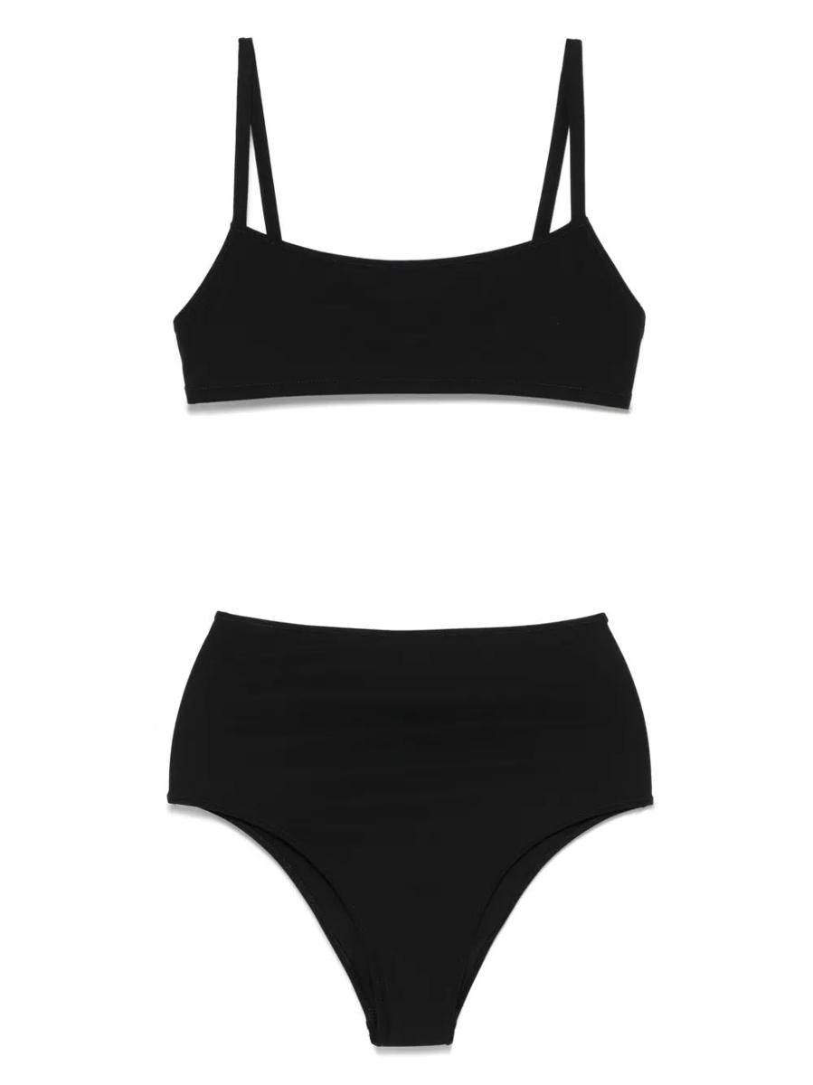 Lido-Bikini / Oberteil mit geradem Ausschnitt / Unterteil mit hoher Taille