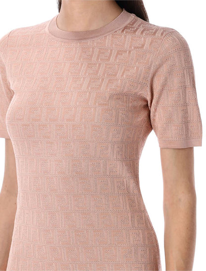 Fendi FF-Strick-Minikleid