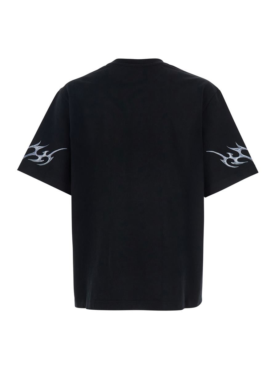 Oversize-T-Shirt mit Blades-Print