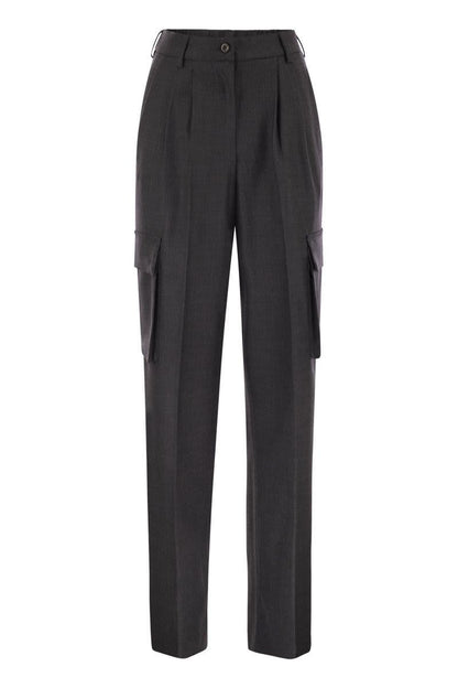 Herno Cargohose aus Woll-Viskose-Mix