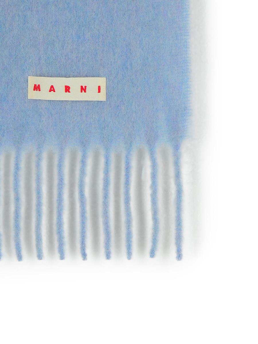 Marni Hellblauer Schal aus Alpaka-Mischgewebe