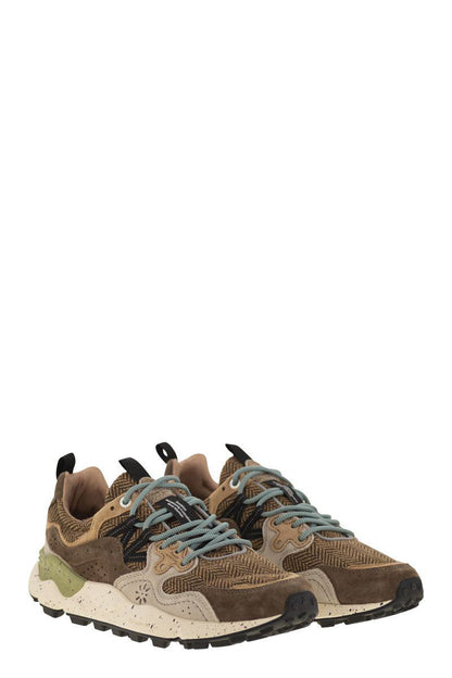 Flower Mountain Yamano 3 – Sneakers aus Wildleder und Stoff