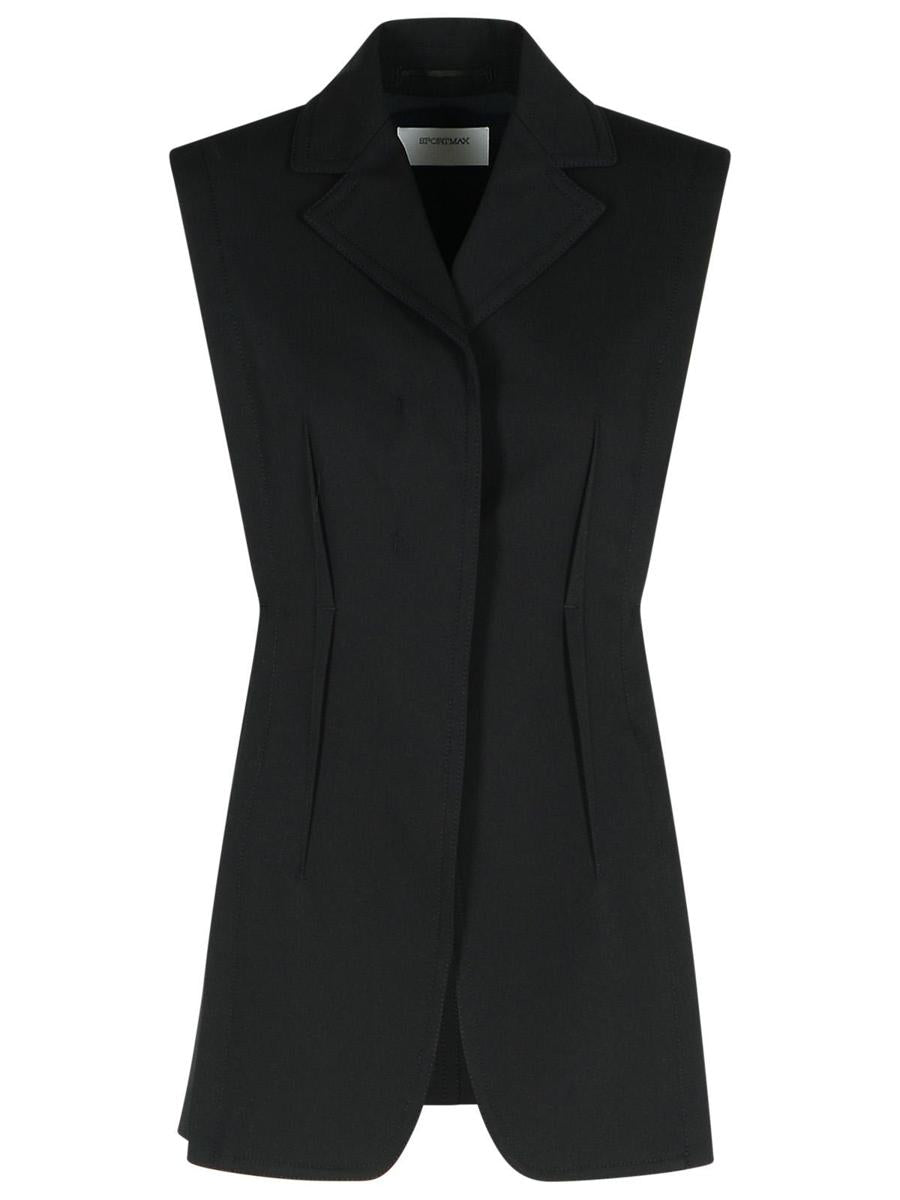 Sportmax „Oca“ schwarze Baumwollweste