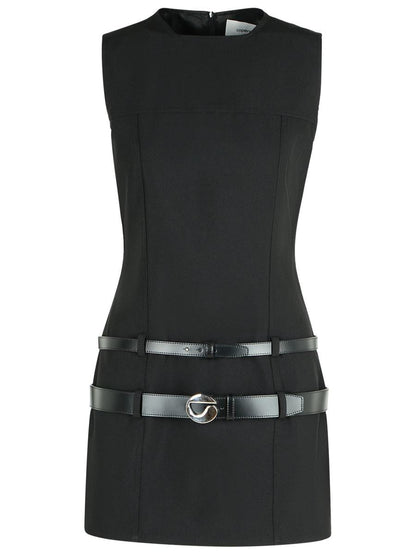 Coperni Schwarzes Polyesterkleid