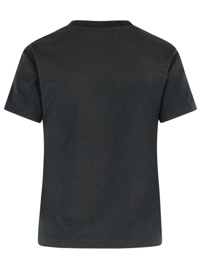 Acne Studios – T-Shirt aus verblasster Baumwollmischung in Schwarz