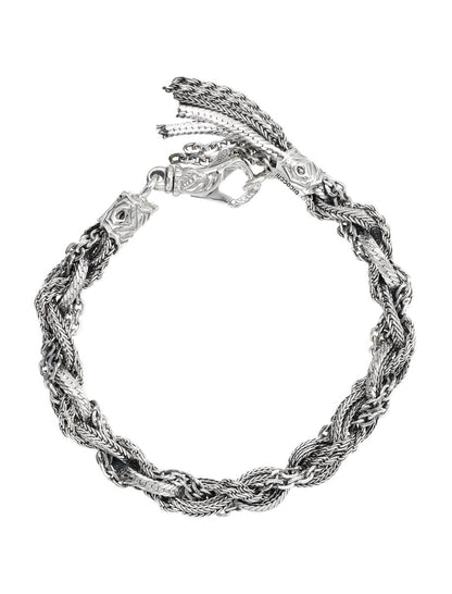 Emanuele Bicocchi – Mittelgroßes Armband mit rundem Zopfmuster