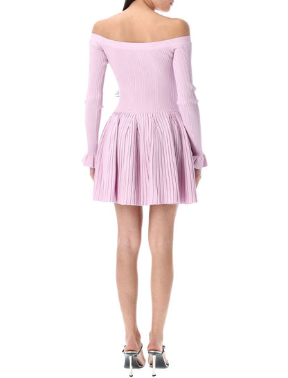 Self-Portrait – Minikleid aus Rippstrick
