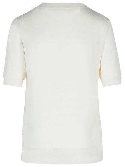PAROSH Cremefarbener Pullover aus Wollmischung