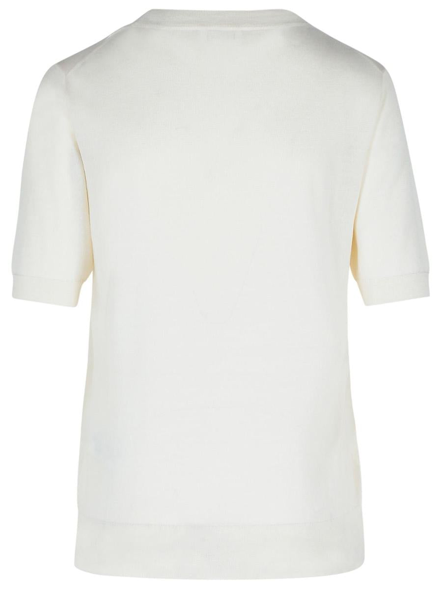 PAROSH Cremefarbener Pullover aus Wollmischung
