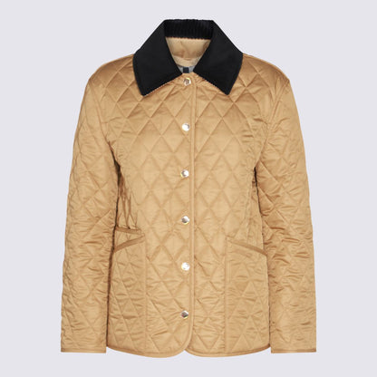 Burberry Kamelfarbene Daunenjacke