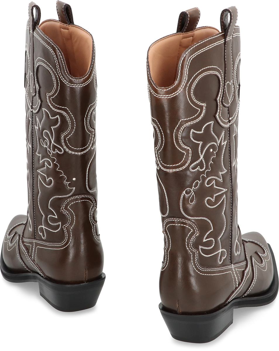 Ganni Lederstiefeletten