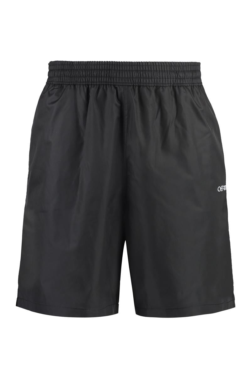 Badeshorts aus cremefarbenem Nylon