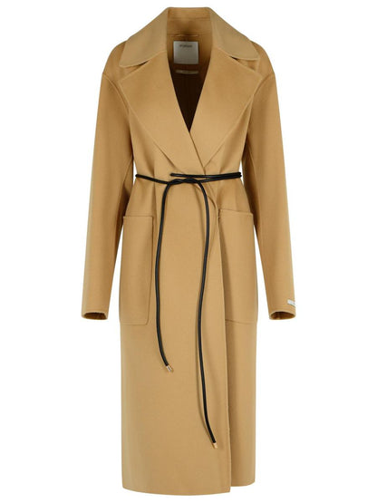 Sportmax – Abate – Kamelfarbener Mantel aus Schurwolle