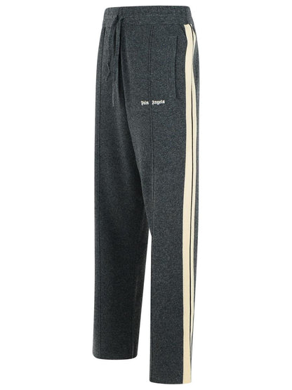 Palm Angels – Dunkelgraue Hose aus Wollmischung