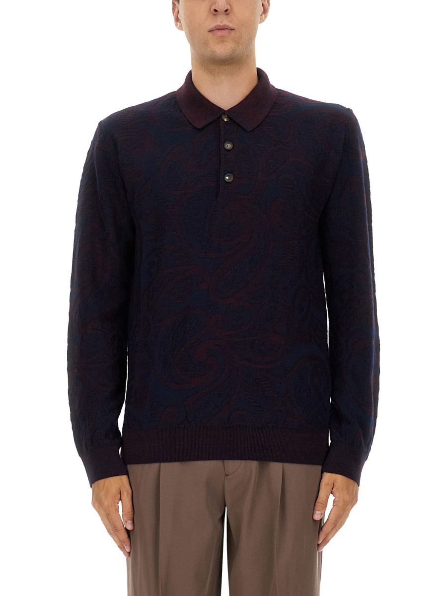Etro Langarm-Poloshirt