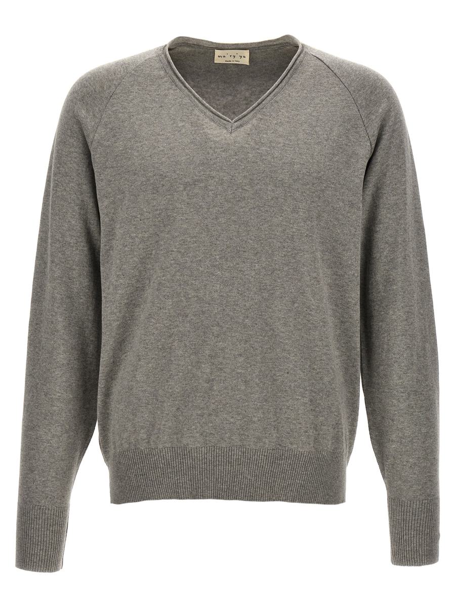 Ma'Ry'Ya Pullover mit V-Ausschnitt
