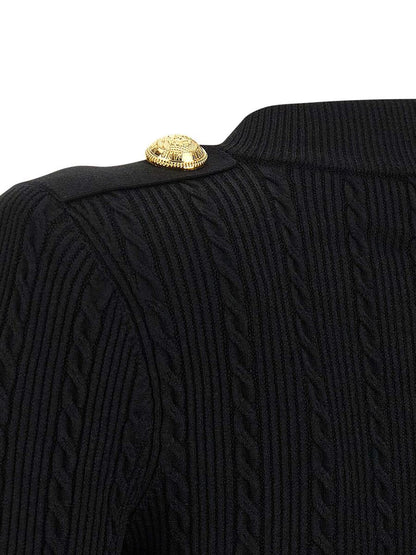 Balmain – Strickjacke aus gedrehtem Strick