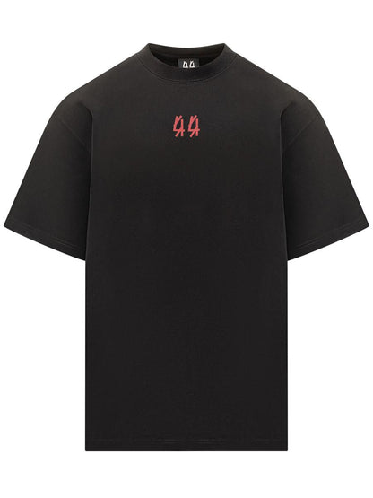 M44 Label Group 44 Label Group T-Shirt Schwarz Logo Rot Herren