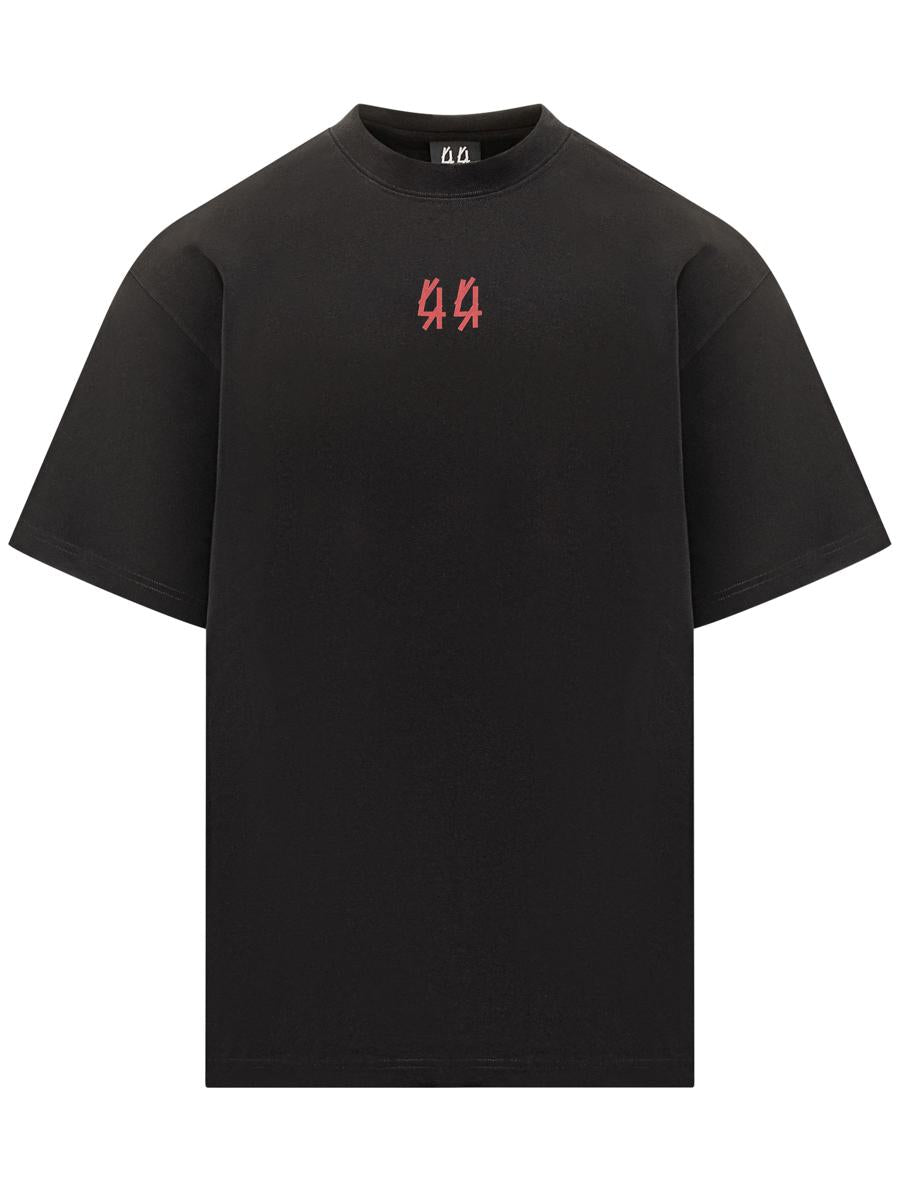 M44 Label Group 44 Label Group T-Shirt Schwarz Logo Rot Herren
