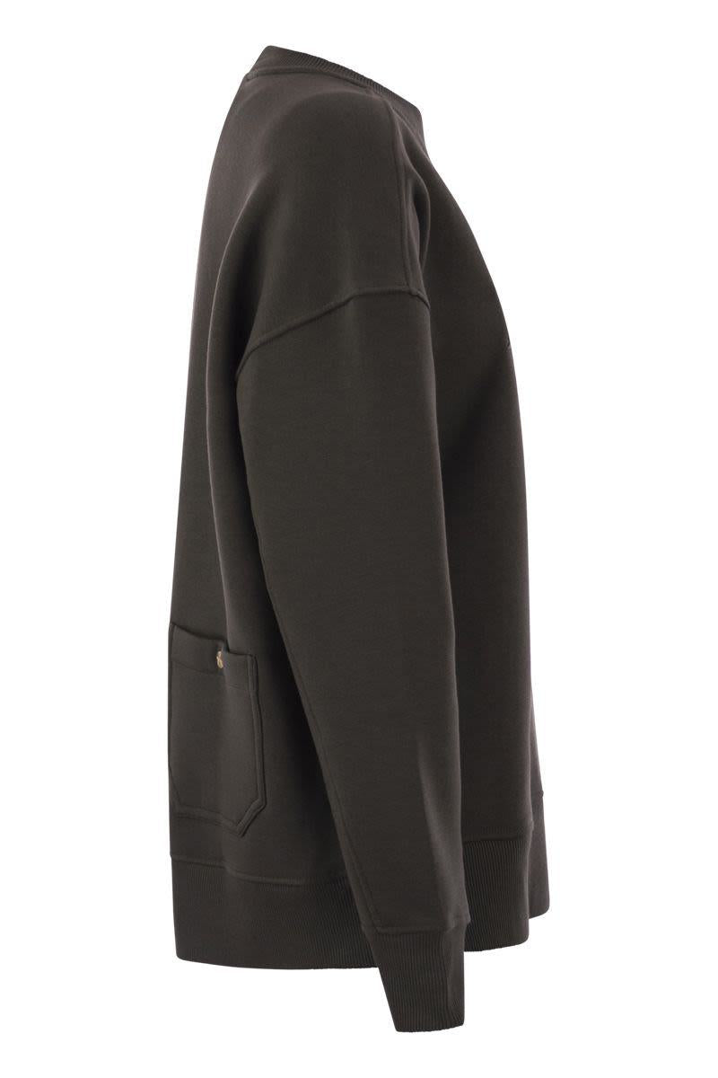 'S Max Mara Monza – Baumwoll-Sweatshirt mit Logo