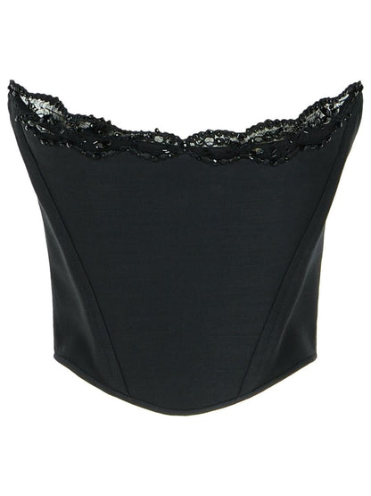 DSQUARED2 „Paris“ Korsett aus schwarzer Schurwollmischung