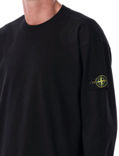 Stone Island Sweatshirt mit Rundhalsausschnitt aus schwerer Baumwolle