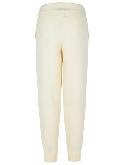 Loulou Studio – Elfenbeinfarbene Kaschmirhose „Hespero“
