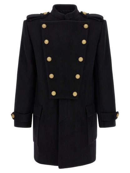 Balmain Abnehmbarer Plastronmantel