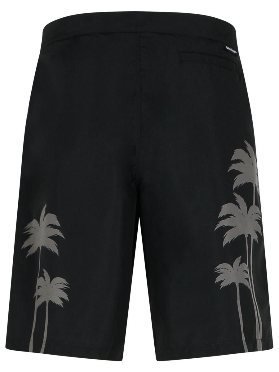 Palm Angels „Palms“ Schwarzer Polyester-Badeanzug