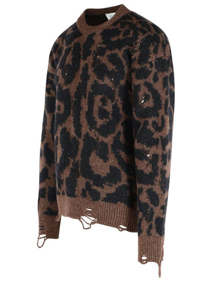 Laneus Zweifarbiger Pullover aus Merinowollmischung