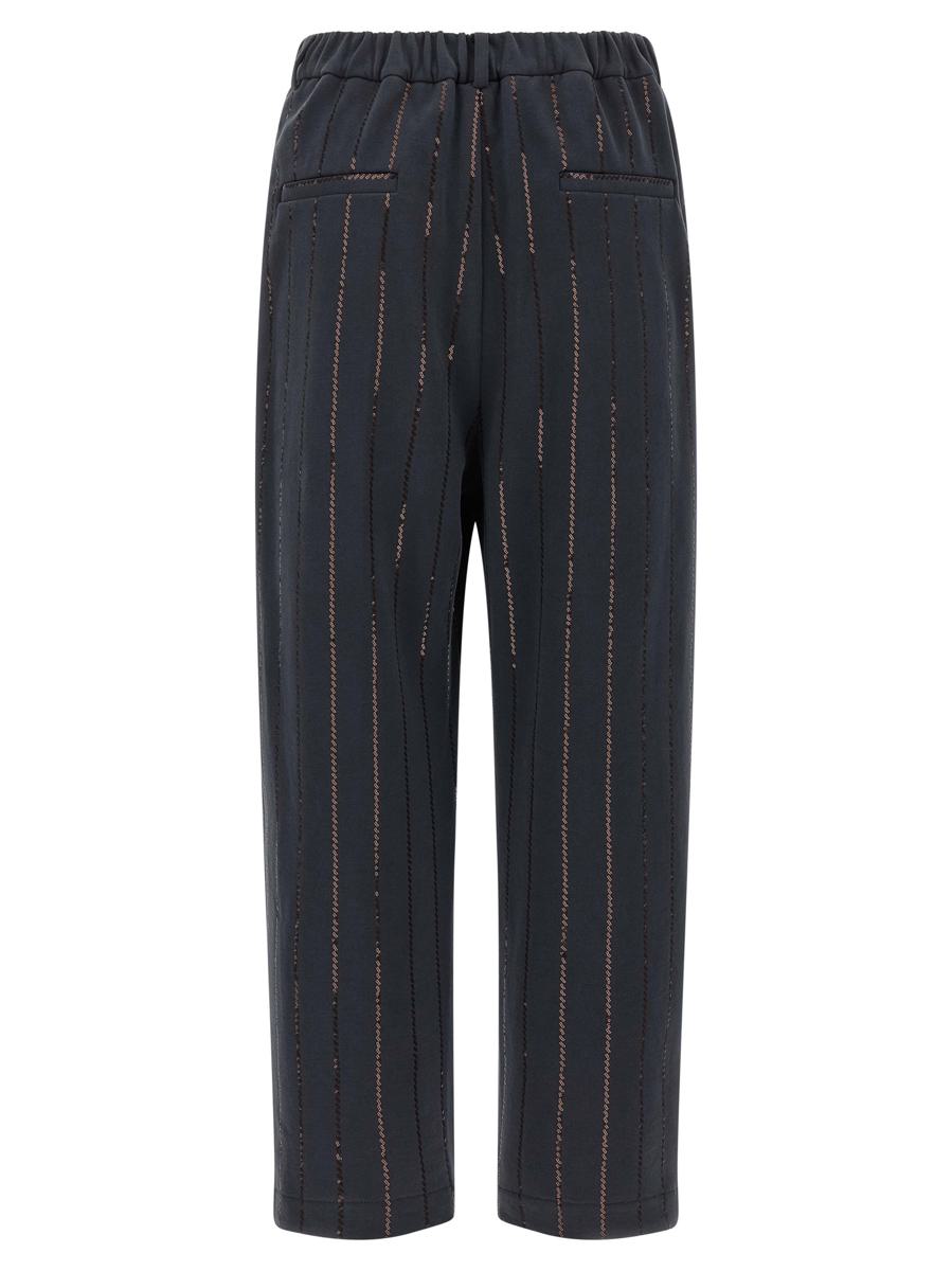 Brunello Cucinelli – Jogginghose mit „Dazzling Chalk Stripe Embroidery“