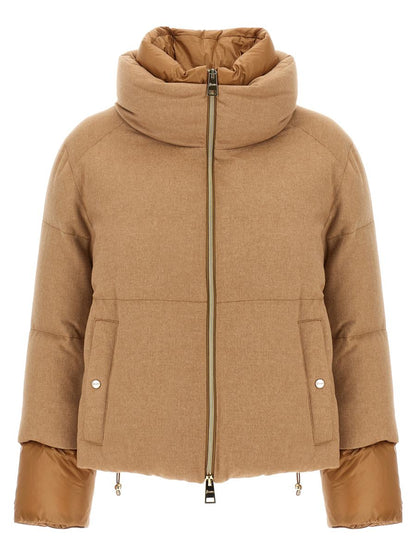 Herno Pufferjacke aus zwei Materialien