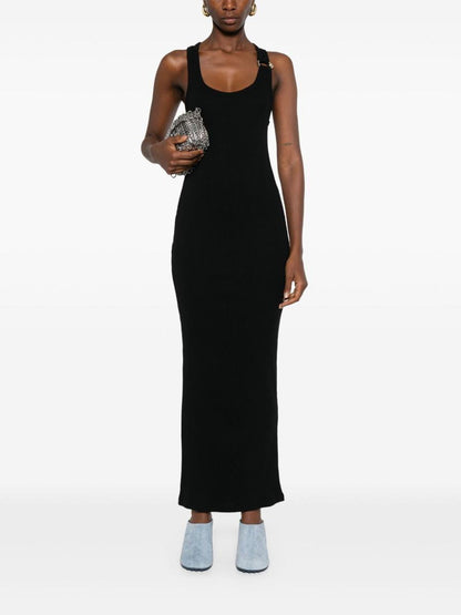 Jean Paul Gaultier Das schwarze Piercing-Langes Kleid