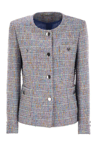 Tagliatore – Jacke mit Rundhalsausschnitt und Vordertaschen