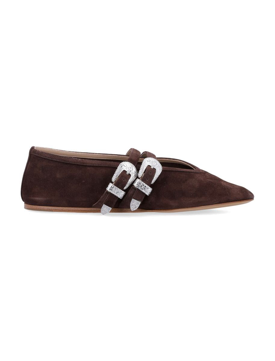 Le Monde Beryl Claudia Ballettschuhe Schokoladenwildleder