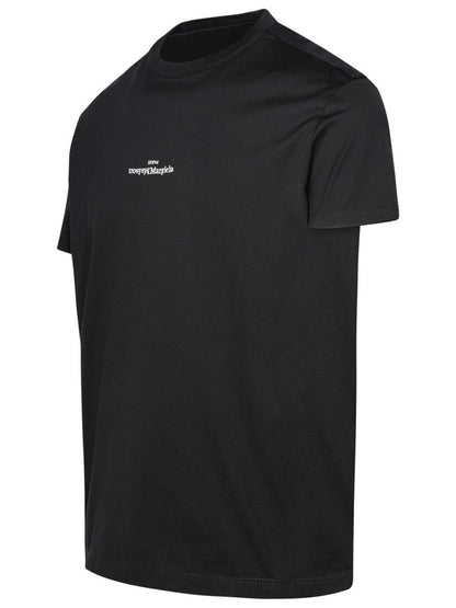 Schwarzes Baumwoll-T-Shirt von Maison Margiela