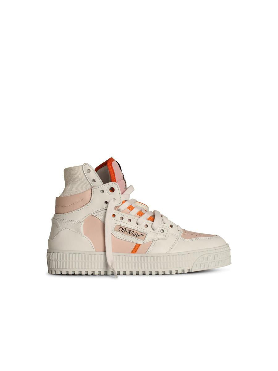 Off-White – 3 Off Court – Sneakers aus Ledermischung in Nude