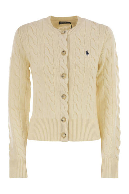 Polo Ralph Lauren – Zopfmuster-Cardigan aus Wolle und Kaschmir